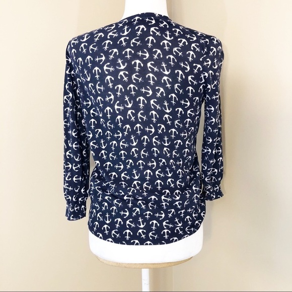 J. Crew The Clare Cardigan Anchor Print - S - Picture 4 of 9